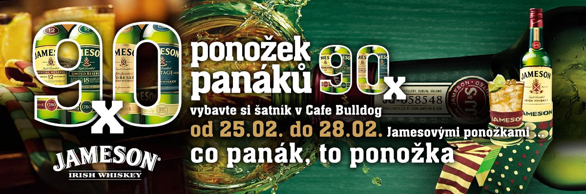 Cafe Bulldog - Akce Jameson 2016 Ponozky