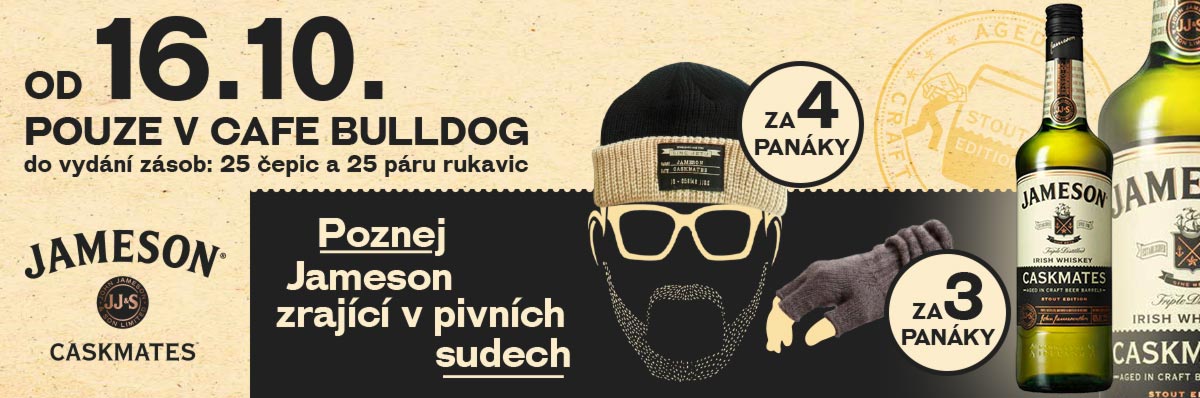 Cafe Bulldog akce Jameson Caskmates